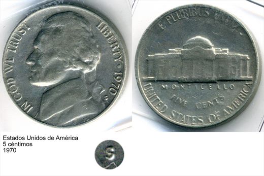 EUA - Centimo 5 - 1970 - G6 A1 H08 L5C1