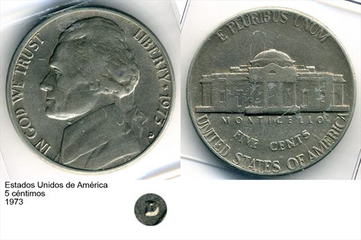 EUA - Centimo 5 - 1973 - G6 A1 H08 L5C4
