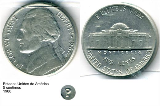 EUA - Centimo 5 - 1986 - G6 A1 H09