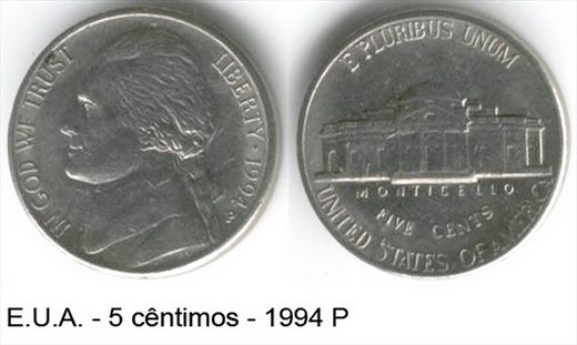 EUA - Centimo 5 - 1994 P