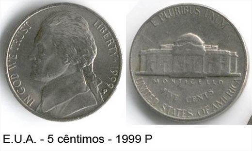 EUA - Centimo 5 - 1999 P