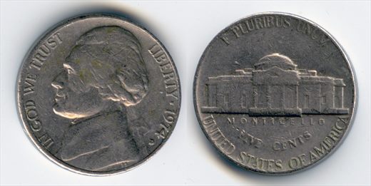 EUA - Centimo 5 - 1974 D