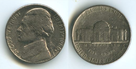 EUA - Centimo 5 - 1980 D