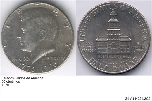 EUA - Centimo 50 - 1976 - G4 A1 H02 L2C2