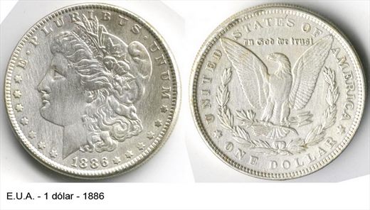EUA - Dolar 1 - 1886