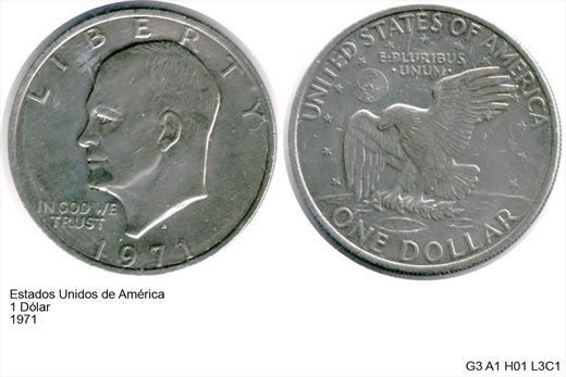 EUA - Dolar 1 - 1971 - G3 A1 H01 L3C1