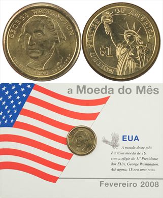 EUA - Dolar 1 - 2007 (Moeda do Mes Fevereiro 2008)