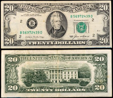 EUA - Dolar 20 - 1985