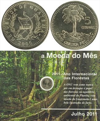 Guatemala - Centavo 5 - 2000 (Moeda do Mes Julho 2011)
