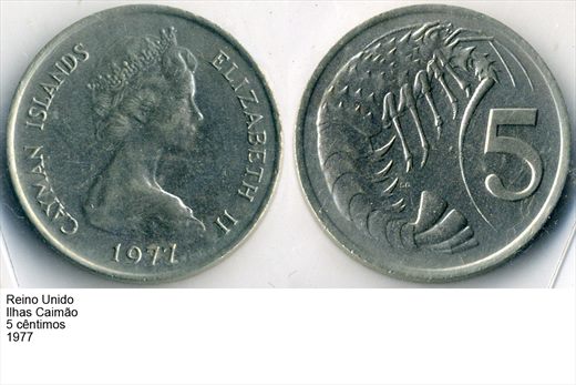 Ilhas Caimao - Centimo 5 - 1977 - G6 A1 H03 L2C6