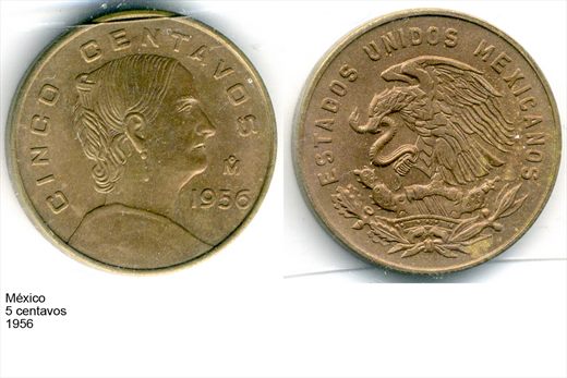 Mexico - Centavo 5 - 1956 - G6 A1 H09 L1C6