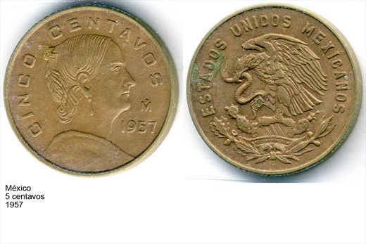 Mexico - Centavo 5 - 1957 - G6 A1 H09 L2C1