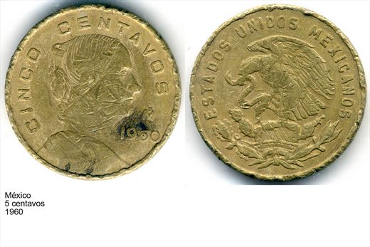 Mexico - Centavo 5 - 1960 - G6 A1 H09 L2C3