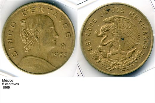 Mexico - Centavo 5 - 1969 - G6 A1 H09 L2C5