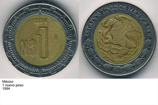 Mexico - Nuevo Peso 1 - 1994 - G6 A1 H09 L4C4