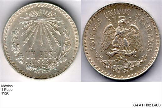 Mexico - Peso 1 - 1926 - G4 A1 H02 L4C3