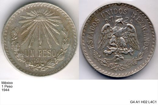 Mexico - Peso 1 - 1944 - G4 A1 H02 L4C1