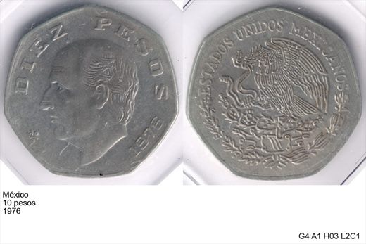 Mexico - Peso 10 - 1976 - G4 A1 H03 L2C1