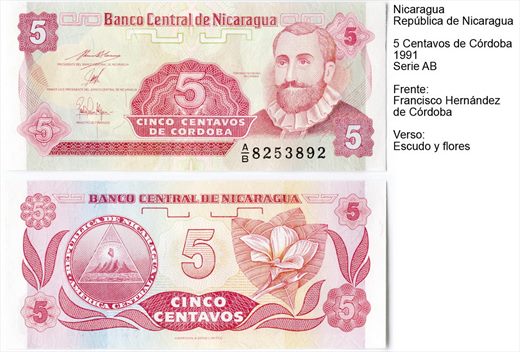 Nicaragua - Centavo 5 - 1991 - Seire AB