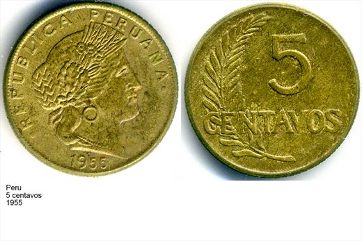 Peru - Centavo 5 - 1955 - G6 A3 H03 L6C5