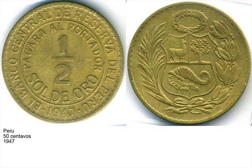Peru - Centavo 50 - 1947 - G5 A3 H01 L4C2