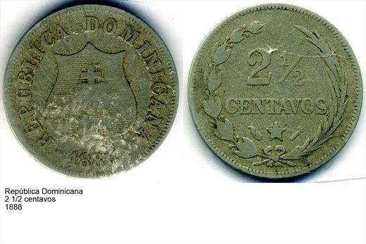Republica Dominicana - Centavo 2.5 - 1888 - G6 A3 H01 L1C5