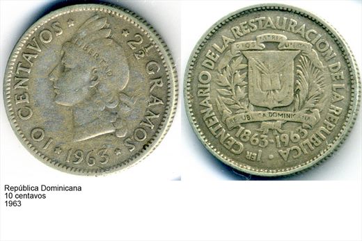 Republica Dominicana - Centavo 10 - 1963 - G6 A3 H01 L2C1