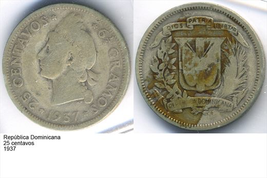 Republica Dominicana - Centavo 25 - 1937 - G5 A2 H11 L6C1