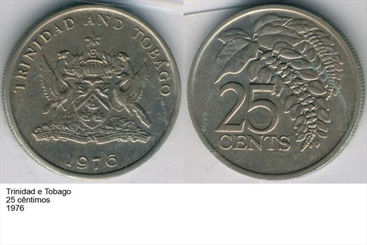 Trinidad e Tobago - Cent 25 - 1976 - G6 A1 H01 L1C6