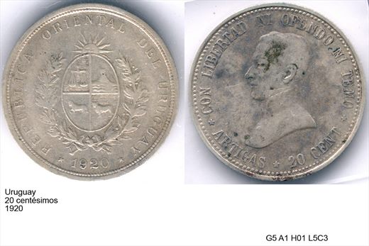 Uruguai - Centesimo 20 - 1920 - G5 A1 H01 L5C3