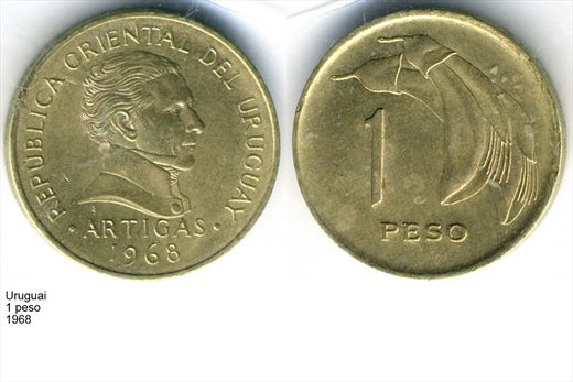Uruguai - Peso 1 - 1968 - G6 A1 H03 L3C6