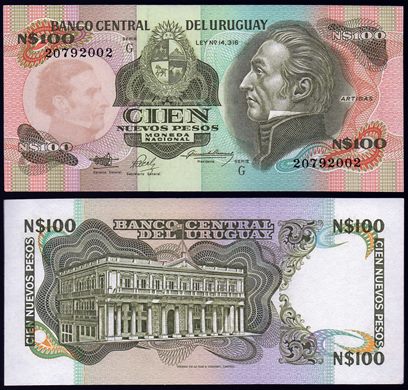 Uruguai - Nuevos Pesos 100 - Serie G