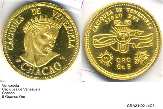 Venezuela - Caciques - Chacao - 9gr. Oro
