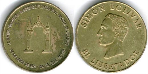 Venezuela - Sesquicentenario de la Batalla de Carabobo - 24-06-1821