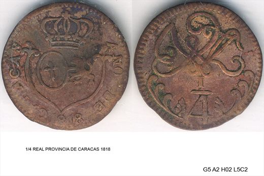 Venezuela - Real 1,4 - 1818 - G5 A2 H02 L5C2
