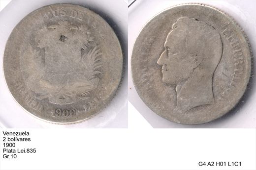 Venezuela - Bolivar 2 - 1900 - G4 A2 H01