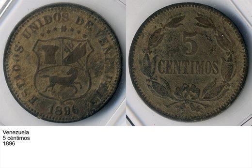 Venezuela - Centimo 5 - 1896 - G6 A2 H05 L6C6