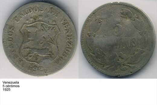 Venezuela - Centimo 5 - 1925 - G6 A2 H05 L7C2