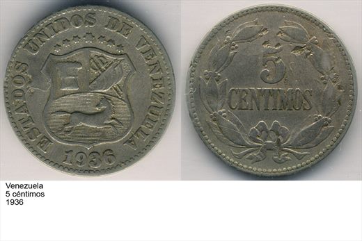 Venezuela - Centimo 5 - 1936 - G6 A2 H05 L7C4