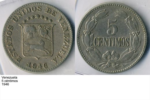 Venezuela - Centimo 5 - 1946 - G6 A2 H06 L1C2