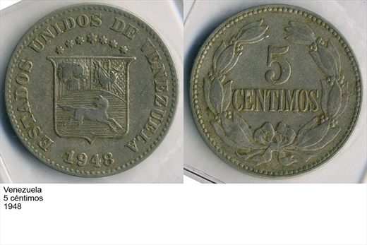 Venezuela - Centimo 5 - 1948 - G6 A2 H06 L1C3