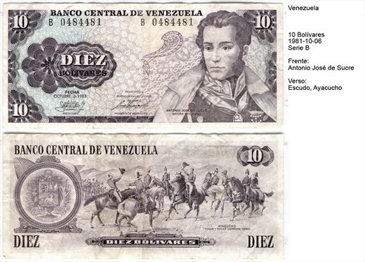 Venezuela - Bolivar 10 - 1981-10-06 - Serie B