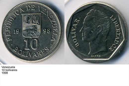 Venezuela - Bolivar 10 - 1998 - G6 A2 H05 L4C1
