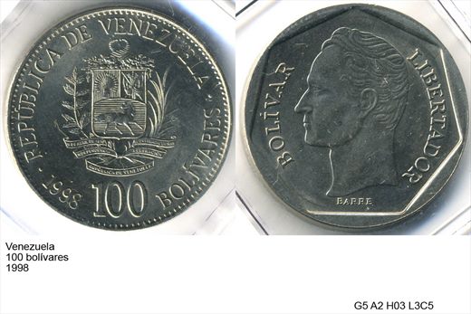 Venezuela - Bolivar 100 - 1998 - G5 A2 H03 L3C5