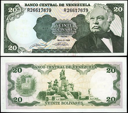 Venezuela - Bolivar 20 - 1990-05-31 - Serie R