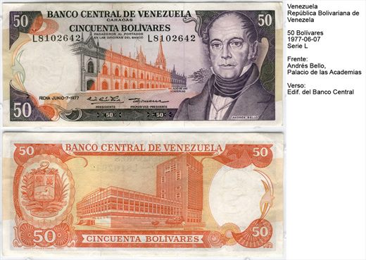 Venezuela - Bolivar 50 - 1977-06-07 - Serie L