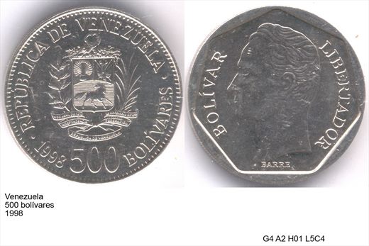Venezuela - Bolivar 500 - 1998 - G4 A2 H01 L5C4