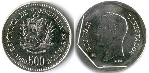 Venezuela - Bolivar 500 - 1999