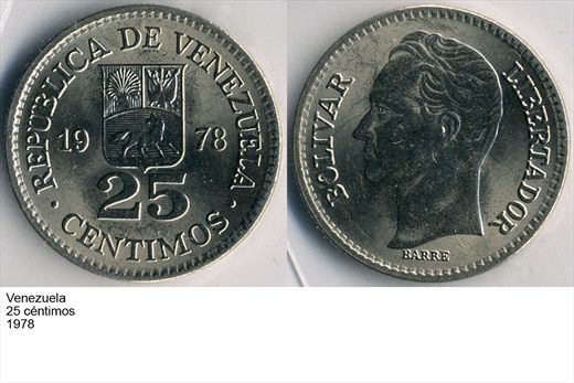 Venezuela - Centimo 25 - 1978 - G6 A2 H05 L3C4
