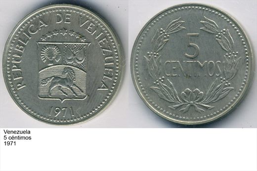Venezuela - Centimo 5 - 1971 - G6 A2 H06 L2C1